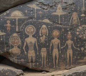 10,000-year-old Rock Art in Chhattisgarh Shows UFOs and Aliens Ancient Cave Paintings near Charama India